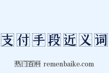 支付手段近义词是什么意思的图片